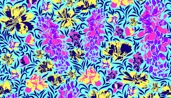 Blooming Fantasy Seamless Pattern