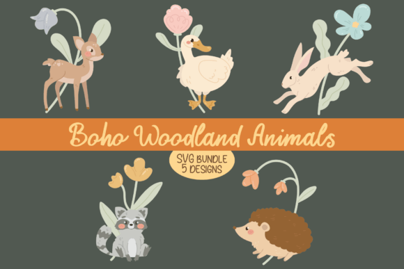 Boho Woodlands Animals Bundle