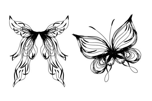 Butterfly Continuous Floral Flower