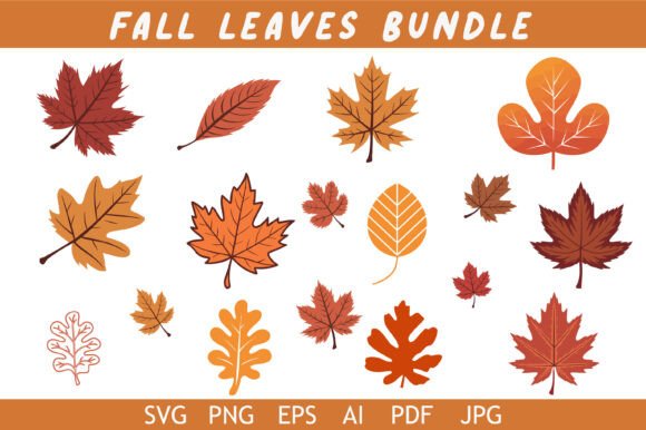 Fall Leaves Silhouette Bundle