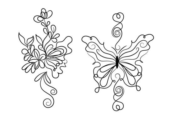 Floral Butterfly Creative Design
