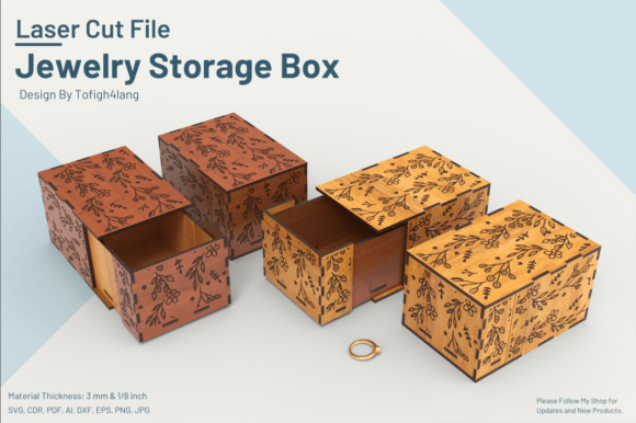 Jewelry Storage Box Laser Cut Files