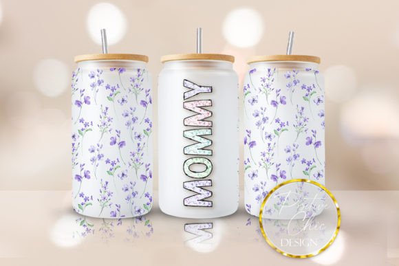 Mommy Libbey Can Wrap Floral UVDTF PNG