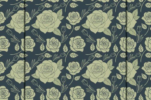 Seamless Rose Flowers Pattern Design