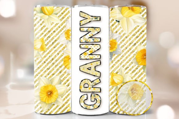 Spring Granny PNG Floral Tumbler Wrap